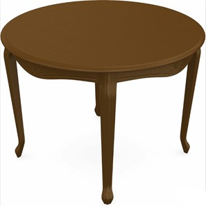 Обеденный раздвижной стол Кабриоль исп. Круг 1250, тон 2 Покраска + патина с прорисовкой (на столешнице) в Элисте