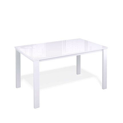 Раздвижной стол Kenner LL1200 белый/стекло белое глянец в Элисте - изображение