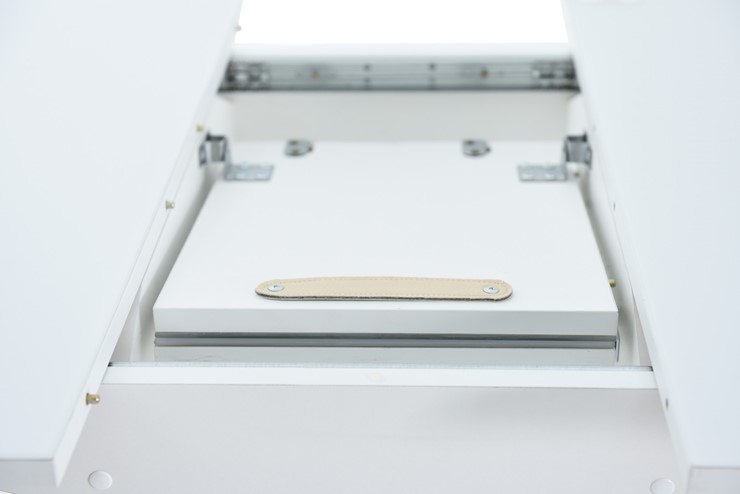 Кухонный раскладной стол Корсика исп. 1 Фотопечать (Мрамор №21) 1100(1415)*700 в Элисте - изображение 6