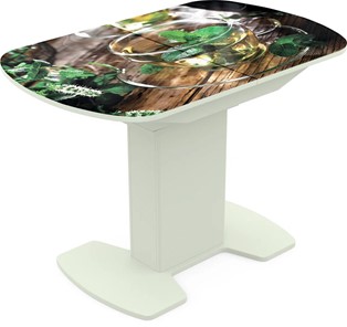 Кухонный стол раскладной Корсика исп. 2 Фотопечать (Дерево №24) 1200(1515)*800 в Элисте