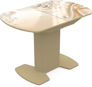 Кухонный стол раскладной Корсика исп. 2 Фотопечать (Текстура №41) 1200(1515)*800 в Элисте