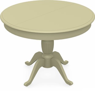 Стол раздвижной Леонардо-1 исп. Круг 1000, тон 10 Покраска + патина с прорисовкой (на столешнице) в Элисте