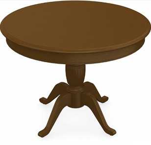 Кухонный стол раздвижной Леонардо-1 исп. Круг 1000, тон 2 Покраска + патина с прорисовкой (на столешнице) в Элисте