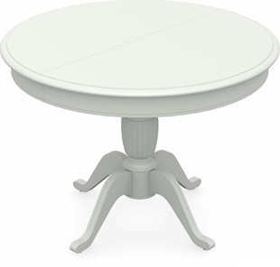 Кухонный стол раздвижной Леонардо-1 исп. Круг 1000, тон 9 Покраска + патина с прорисовкой (на столешнице) в Элисте - предосмотр