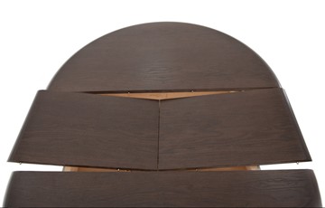 Кухонный стол раскладной Леонардо-1 исп. Круг 820, тон 2 (Морилка/Эмаль) в Элисте - предосмотр 5