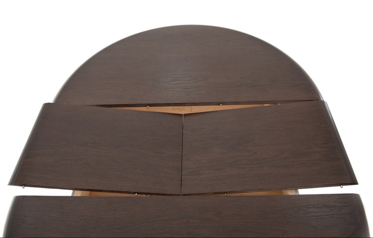 Кухонный стол раскладной Леонардо-1 исп. Круг 820, тон 2 (Морилка/Эмаль) в Элисте - изображение 5