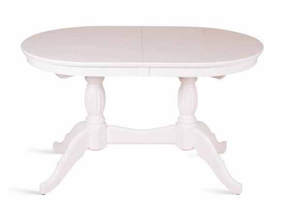 Обеденный раздвижной стол Лилия-1300 (белая эмаль) 78,5x82x130+35 в Элисте - изображение