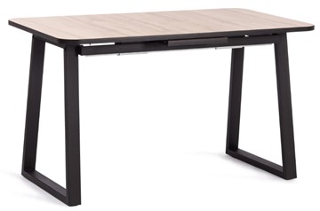 Обеденный раздвижной стол MALTIDO ЛДСП/HPL/металл, 130/160x75x75 Дуб Вотан/чёрный арт.19745 в Элисте
