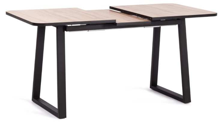 Обеденный раздвижной стол MALTIDO ЛДСП/HPL/металл, 130/160x75x75 Дуб Вотан/чёрный арт.19745 в Элисте - изображение 4