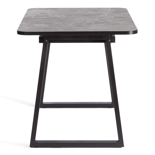 Кухонный стол раздвижной MALTIDO ЛДСП/HPL/металл, 130/160x75x75 Гранит тёмный/чёрный арт.20626 в Элисте - изображение 1