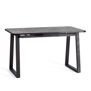 Кухонный стол раздвижной MALTIDO ЛДСП/HPL/металл, 130/160x75x75 Гранит тёмный/чёрный арт.20626 в Элисте