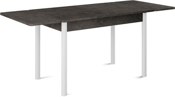 Кухонный стол раздвижной Милан-2 EVO, ноги белые, серый камень в Элисте - предосмотр 1