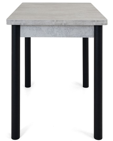 Обеденный раздвижной стол Милан-2 EVO, ноги черные, светлый цемент в Элисте - изображение 2