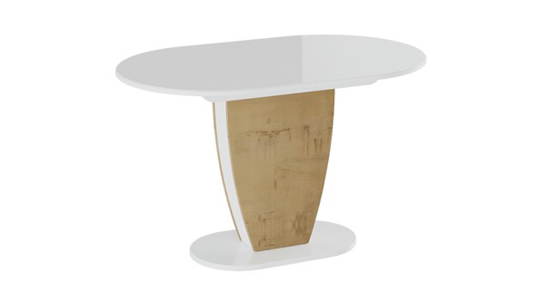 Стол раздвижной Монреаль тип 1 (Белый глянец/Бунратти) в Элисте - изображение