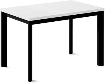 Кухонный стол раскладной Нагано-1L (ноги черные, белый цемент) в Элисте