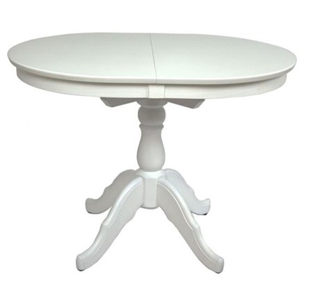 Стол раздвижной Овальный (белая эмаль) 78,5x82x110+35 в Элисте - изображение