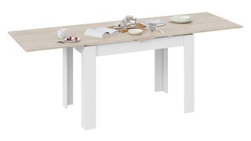 Кухонный стол раскладной Промо тип 4 (Белый/Дуб сонома светлый) в Элисте - предосмотр 3