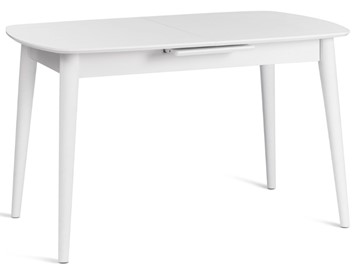 Кухонный раскладной стол RAMBO (mod. 1193) МДФ/пластик, 130+30х80х75, white (белый) арт.19489 в Элисте - предосмотр