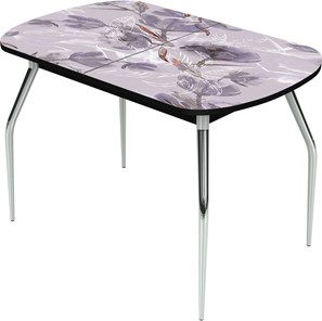 Кухонный стол раздвижной Ривьера исп.1 ноги метал. крашеные №24 Фотопечать (Текстура №31) в Элисте