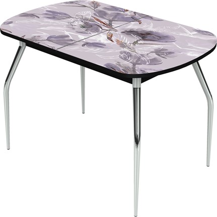 Кухонный стол раздвижной Ривьера исп.1 ноги метал. крашеные №24 Фотопечать (Текстура №31) в Элисте - изображение