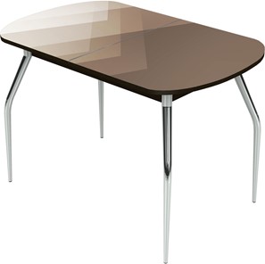 Обеденный раздвижной стол Ривьера исп.1 ноги метал. крашеные №24 Фотопечать (Текстура №45) в Элисте