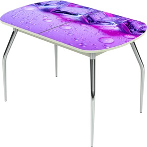 Обеденный раздвижной стол Ривьера исп.1 ноги метал. крашеные №24 Фотопечать (Вода №1) в Элисте