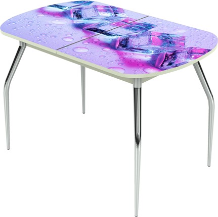 Кухонный стол раздвижной Ривьера исп.1 ноги метал. крашеные №24 Фотопечать (Вода №2) в Элисте - изображение