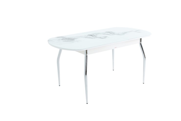 Обеденный раздвижной стол Ривьера исп.2 хром №5 (Exclusive h167/черный) в Элисте - изображение 5