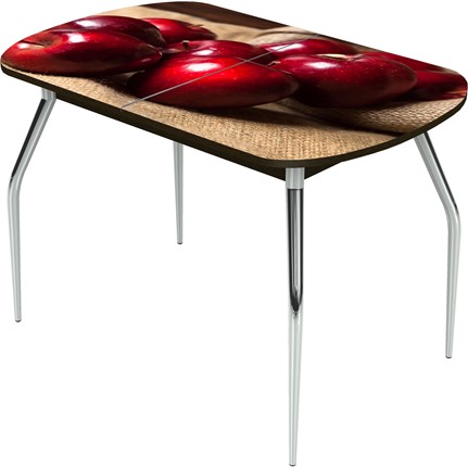 Обеденный раздвижной стол Ривьера исп.2 ноги метал. крашеные №24 Фотопечать (Фрукты №21) в Элисте - изображение