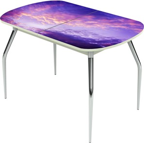 Обеденный раздвижной стол Ривьера исп.2 ноги метал. крашеные №24 Фотопечать (Текстура №48) в Элисте