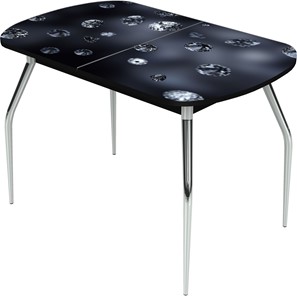Обеденный раздвижной стол Ривьера исп.2 ноги метал. крашеные №24 Фотопечать (Текстура №9) в Элисте