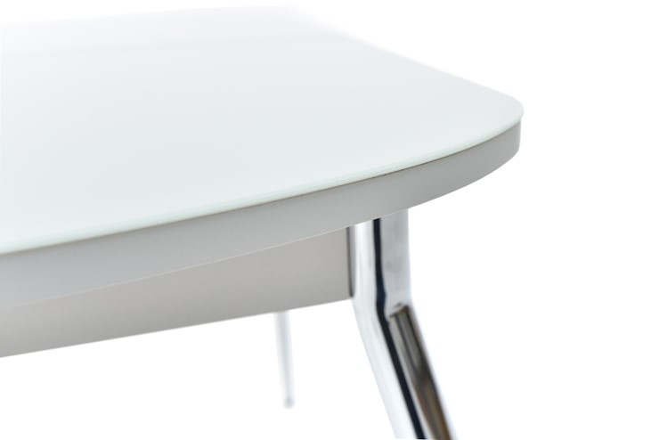 Кухонный раздвижной стол Ривьера мини дерево №1 (стекло белое/черный) в Элисте - изображение 5