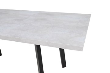 Обеденный раздвижной стол Робин, опоры прямые, цемент светлый в Элисте - предосмотр 3