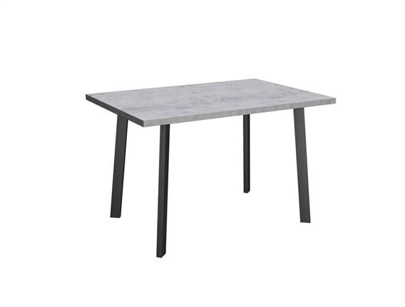 Обеденный раздвижной стол Робин, опоры прямые, цемент светлый в Элисте - изображение