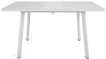 Обеденный раздвижной стол Сальвадор-2G (ноги белые, стекло cristal/белый цемент) в Элисте - предосмотр 5