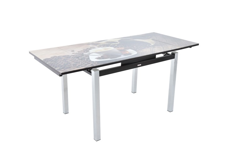 Кухонный стол раскладной Шанхай исп. 2, ноги метал. крашеные №21 Фотопечать (Дерево №6) в Элисте - изображение 3