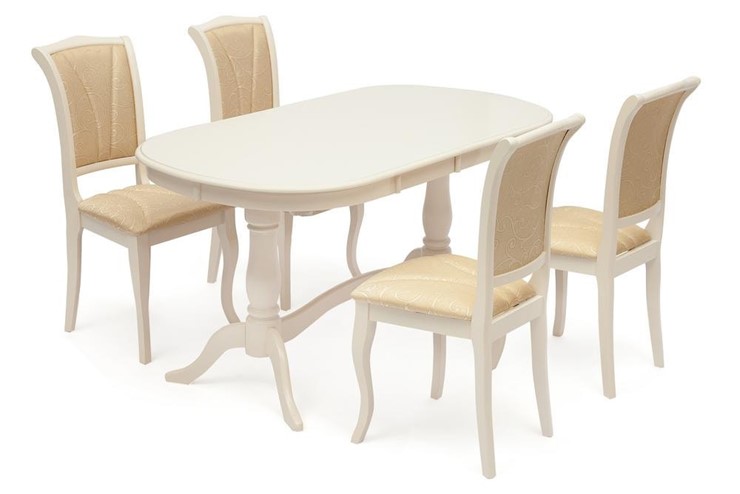 Обеденный раздвижной стол Siena ( SA-T6EX2L ) 150+35+35х80х75, ivory white (слоновая кость 2-5) арт.12490 в Элисте - изображение 6
