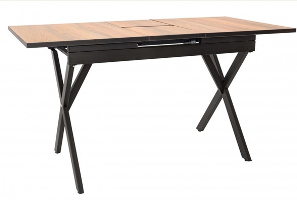Кухонный раздвижной стол Стайл № 11 (1100/1500*700 мм.) столешница пластик, форма Флан, с механизмом бабочка в Элисте - изображение