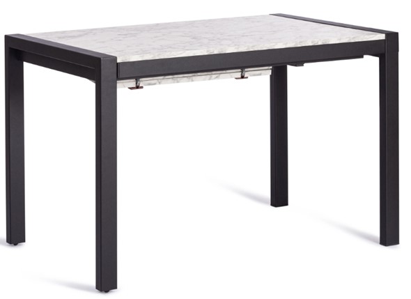 Кухонный стол раскладной SVAN (mod. 1011) ЛДСП+меламин/металл, 120+67х74х75, сосна/чёрный арт.19490 в Элисте - изображение