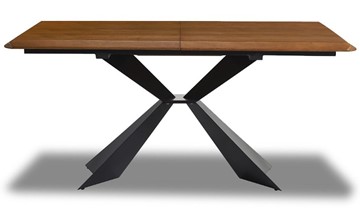 Обеденный раздвижной стол T1712A: орех 180 (WK-07)/черный (PC-02) в Элисте