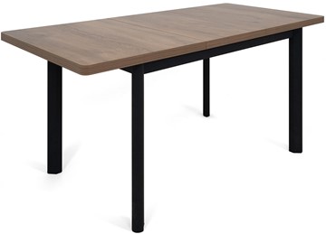 Кухонный стол раздвижной Токио-2L (ноги металлические черные, дуб табако) в Элисте - предосмотр 3