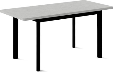 Обеденный раздвижной стол Токио-2L (ноги металлические черные, светлый цемент) в Элисте - предосмотр 1