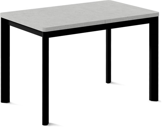 Обеденный раздвижной стол Токио-2L (ноги металлические черные, светлый цемент) в Элисте - изображение