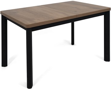 Кухонный стол раскладной Токио-3L (ноги металлические черные, дуб табакко) в Элисте - предосмотр