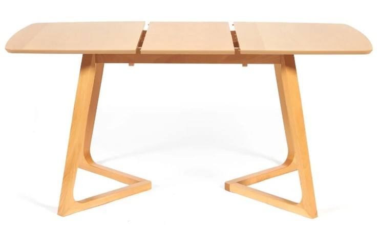 Раздвижной стол VAKU (Ваку) бук/мдф 80x120+40x75, Натуральный бук арт.13987 в Элисте - изображение 3