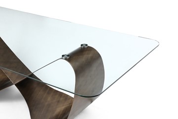 Кухонный стол DT9305FGI (240) прозрачный/бронзовый в Элисте - предосмотр 3