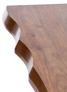 Кухонный стол EFFRON (mod. 1412) ЛДСП+меламин/металл, 140х80х75, walnut (орех)/чёрный в Элисте - предосмотр 4