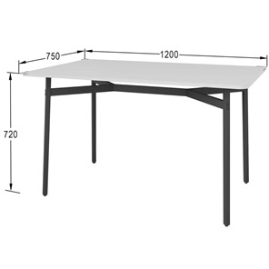 Кухонный стол Кросс (белый) в Элисте - предосмотр 2