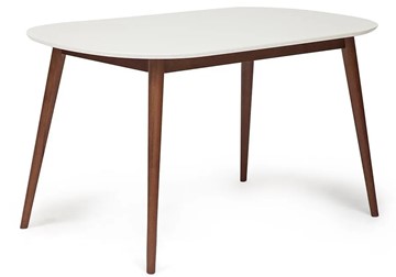Кухонный обеденный стол MAX (Макс) бук/мдф 140х80х75 Белый/Коричневый арт.10465 в Элисте - предосмотр 1