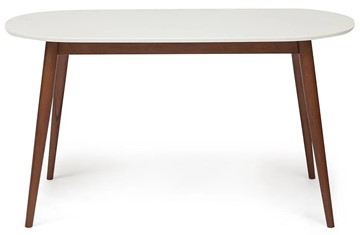 Кухонный обеденный стол MAX (Макс) бук/мдф 140х80х75 Белый/Коричневый арт.10465 в Элисте - предосмотр